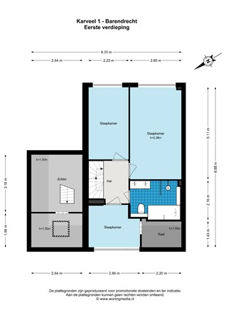 Floorplan - Karveel 1, 2991 DD Barendrecht